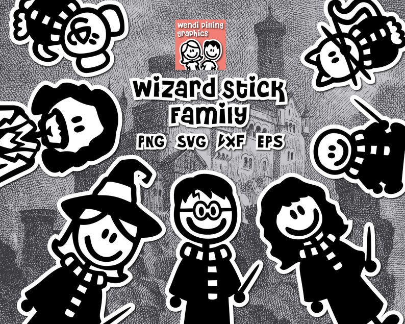Download Wizard Stick Family SVG Cutting File for Cricut and | Etsy