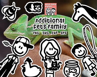 Additional Pets Family Digital File for Cricut and Silhouette, Instant Download