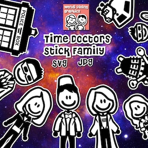 Time Doctors Stick Family SVG Cutting File, Instant Download