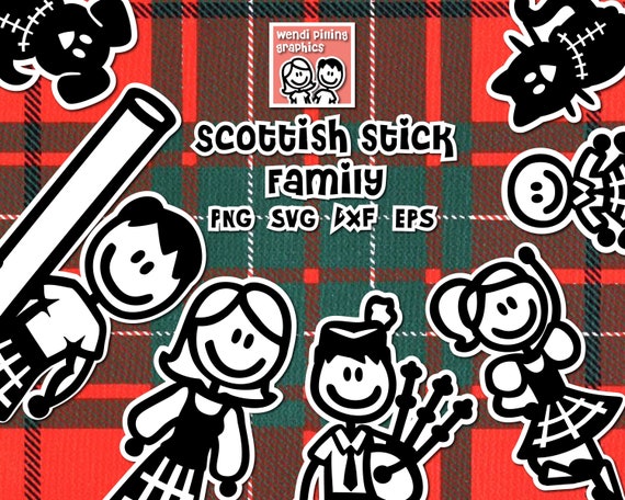 Download Scottish Stick Family Svg Cutting File For Cricut And Etsy