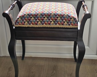 Vintage Hardwood Piano Box Stool (UK customers only)