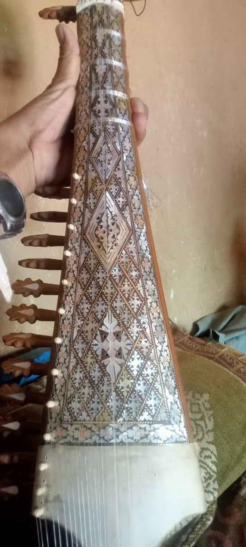 Handmade Afghanistan Rabab: 13-string Pashto Musical Instrument Full ...