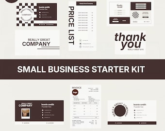 Small Business Starter Kit | Branding Templates Bundle for Entrepreneurs, Invoice, Business Card, Email Signature