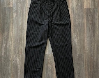 Herringbone Wool Trousers - 1940s Style Authentic Vintage Look