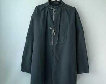 Chaqueta de montaña del ejército suizo vintage de los años 40, abrigo de campaña militar poco común, ropa de trabajo de la Segunda Guerra Mundial, chaqueta de soldado alpino, prenda de abrigo coleccionable.