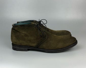 Chaussures en daim Cripiniano vert foncé Taille EU 44 Fabriquées en Italie