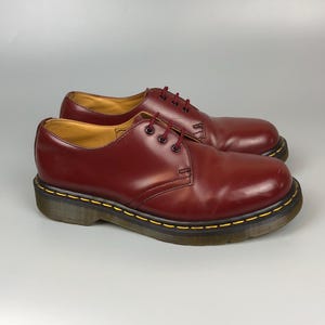 Dr. Martens (Made in England) Cherry Red 3-Eye Derby Shoes 1461 Made in England 3-Eye Shoes - Burgundy Classic Calf  main image 4
