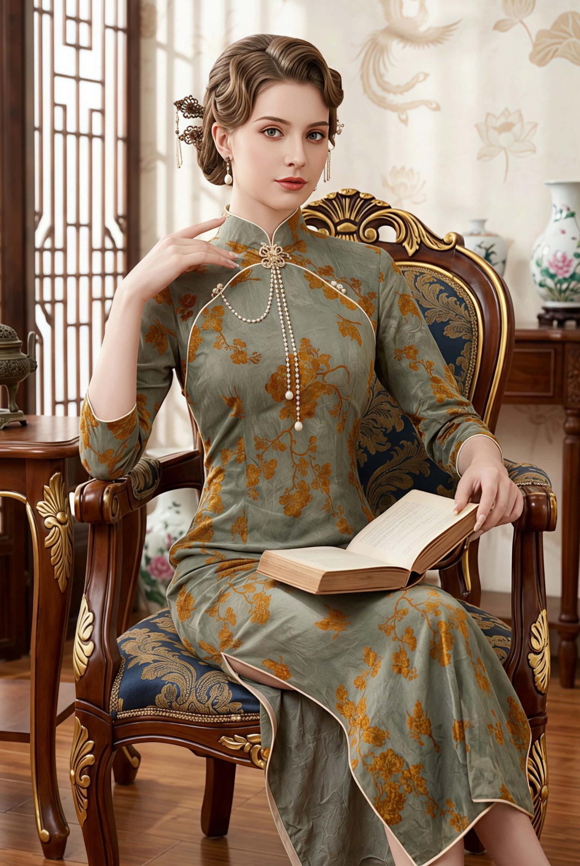 green emerald velvet dress Asia Dress 8 Years