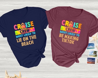 Cruise Crew DTF Transfer, Most Likely To Shirt Designs, Matching Group Vacation Print