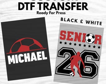 Custom Soccer Senior 2026 DTF Transfer, Personalized Name Football Heat Transfer, Senior Soccer Shirt Transfer, Team Spirit Iron On