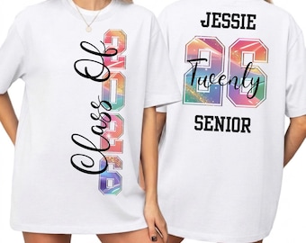 Custom DTF Transfer Senior 2026, Personalized Name Graduation Transfer, Class of 2026 Shirt Design Ready to Press