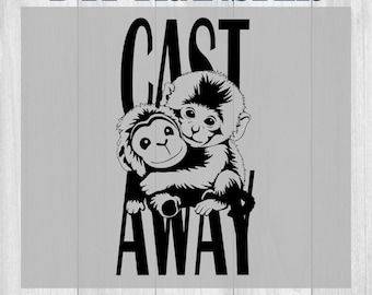 Punch Monkey DTF Transfer, Cast Away Inspired Monkey Design, Viral Punch Monkey Ready To Press, Baby Monkey Hug Shirt Transfer