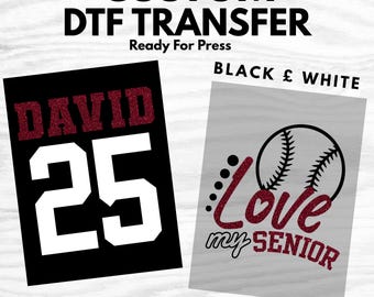 Custom Baseball Senior 2026 DTF Transfer, Personalized Name Number Baseball Heat Transfer, Senior Baseball Shirt Iron On, Love My Senior Mom