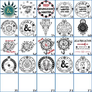 Transferencias DTF de Dungeons and Dragons listas para imprimir para camisetas, calcomanías de Dungeon Master, calcomanías para planchar de Dice Gamer, paquete de diseños de juegos de rol de fantasía, impresión de DnD imagen 5