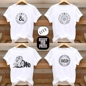 Transferencias DTF de Dungeons and Dragons listas para imprimir para camisetas, calcomanías de Dungeon Master, calcomanías para planchar de Dice Gamer, paquete de diseños de juegos de rol de fantasía, impresión de DnD imagen 12