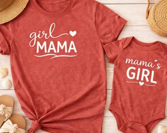 Mommy and Me Matching Outfits Girl Mama Mama’s Girl Shirt Set CHU050