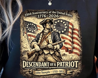 Descendant of Patriot Shirt | 250th Anniversary USA Heritage Tee CHU040