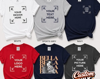 Custom Logo Shirts, Personalized Logo Shirt, Custom Design Tee, Custom Text Shirt,Your Business Logo or Brand Logo T Shirt, Team Logo BCS105