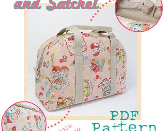 PDF Sewing Pattern -Boston Bag and Satchel-(Downloadable)