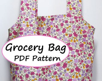PDF Sewing Pattern - Grocery Bag -(Downloadable)