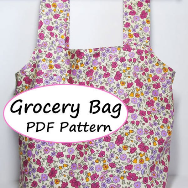 PDF Sewing Pattern - Grocery Bag -(Downloadable)