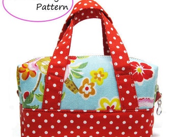 PDF Sewing Pattern -Mini Boston Pouch-(Downloadable)