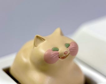 Freche Katze Keycap - Artisan keycap handgemachte Tastenkappe Resin-Tastenkappe Tastatur-Zubehör KeyoKeycap