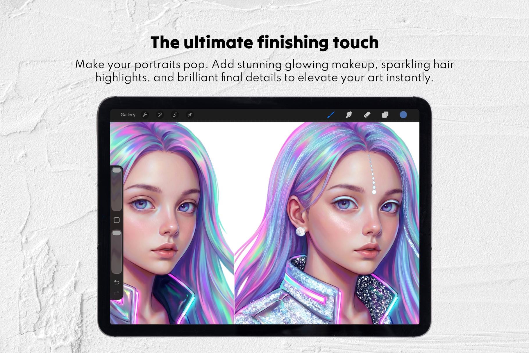 70 Glitter & Shimmer Procreate Brushes, Glow, Neon, Sparkle Brush Set ...