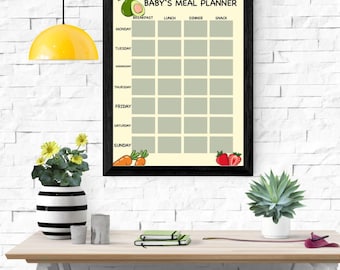 Printable Weekly Baby Meal Planner | Weaning Schedule (Digital Download)