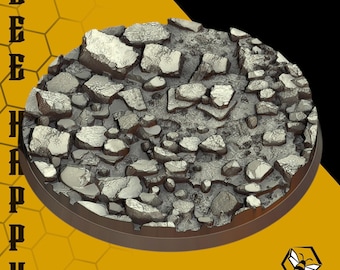 Base Rubble Resin Bases: Full Army Set - City Ruins and Debris for 40k, Heresy