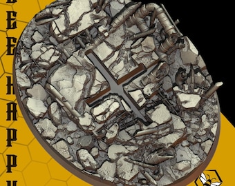 Urban wasteland Resin Bases: Full Army Set - City Ruins and Debris for 40k, Heresy