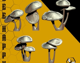 Mushroom Basing Bits Resin Fungus Scatter for Bases Nurgle Chaos 40k Forest Diorama