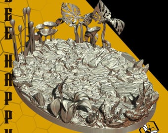3d printed epic basing Mystic Forest: Oval Scenery for 40k/AoS Wargaming