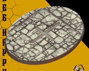 Cobblestone Miniature Base: fantasy bases, 3d printed bases 40k