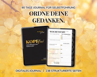 Overthinking Journal PDF | 90 Day Digital Planner | Calm Your Mind & Find Clarity | Self Love - Mindset Journal