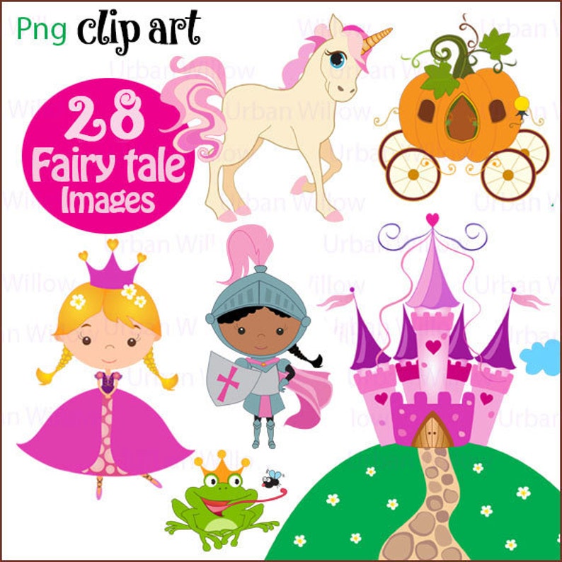 25 piece clip art set in high resolution Png clip art PRINCESS Fairy Tale For personal and commercial use.