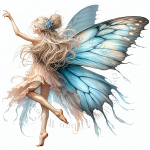 11 fées, images haute définition, belles fées dansantes, illustrations numériques Jpeg, impressions murales, découpage, graphiques à usage commercial.