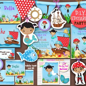 EDITABLE D.I.Y. Editable Art Party Kit, Painting Party, Craft Party  Printables, Easy Edit at Home With Adobe Reader. 