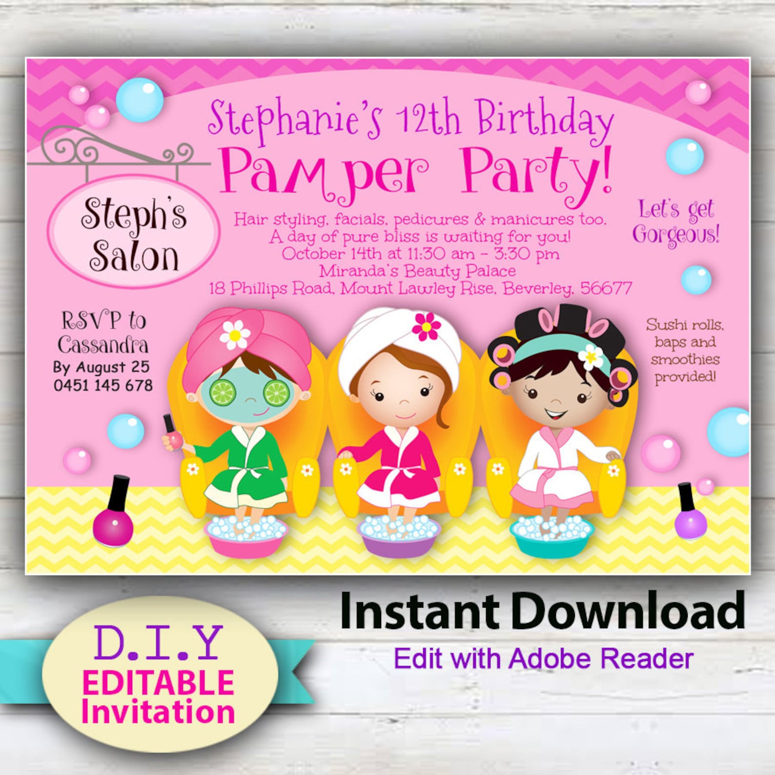 editable-spa-or-pamper-party-girls-invitation-edit-at-home-etsy