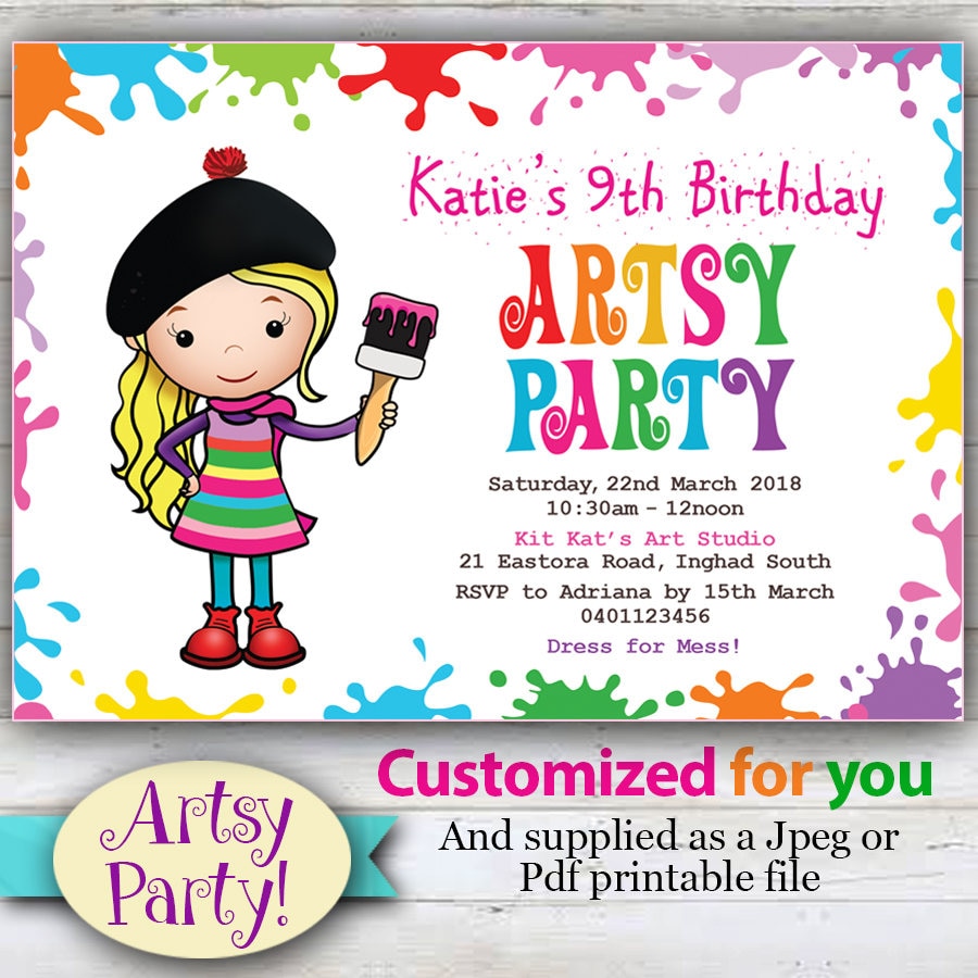 Digital Birthday Invitation Template Graphic by Studio21