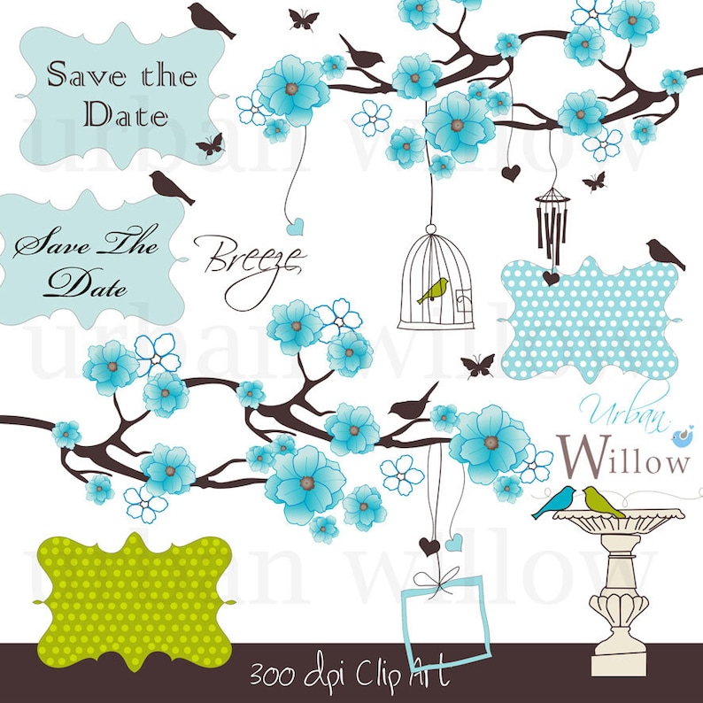 BREEZE 9 Piece Clip Art Image Set In Premium Quality 300 Etsy