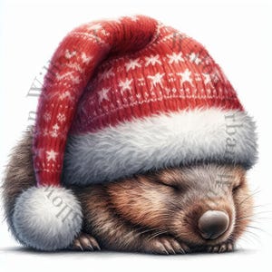 Aussie Weihnachten Tiere Clipart 2, Koala, Känguru, Wombat, Possum, Schnabeltier, Ameisenigel, Tasmanischer Teufel, hochwertige JPGs