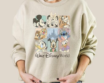 Vintage Mickey Disneyworld Sweatshirt, Retro Mickey And Friends Shirts, Walt Disneyworld Tee, Disney 2026 Trip Family Vacation Sweatshirt