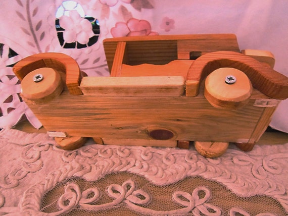80's Wooden Hand-made Detailed Old Model Life-like Car