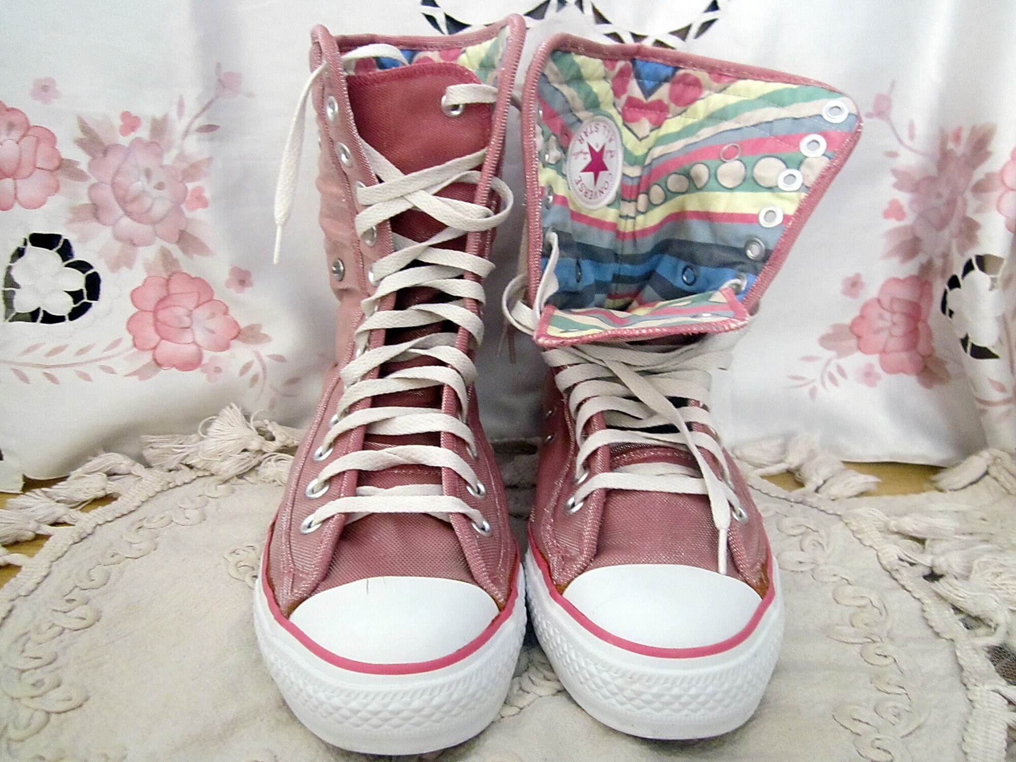 CONVERSE ALL STAR Dusty Rose Rare Fold-down Snaps -