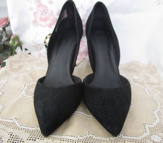 Una oración escucha Sala BERSHKA Fabulous Black Genuine SUEDE LEATHER High Heels - Etsy