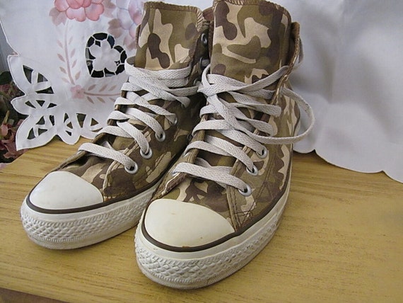 Camoflage Unisex CONVERSE ALL STAR High Top Gold … - image 1