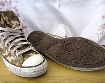 CONVERSE ALL STAR Camouflage Unisex High Top Gold Star Rare