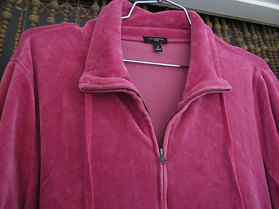 Talbots store velour jacket