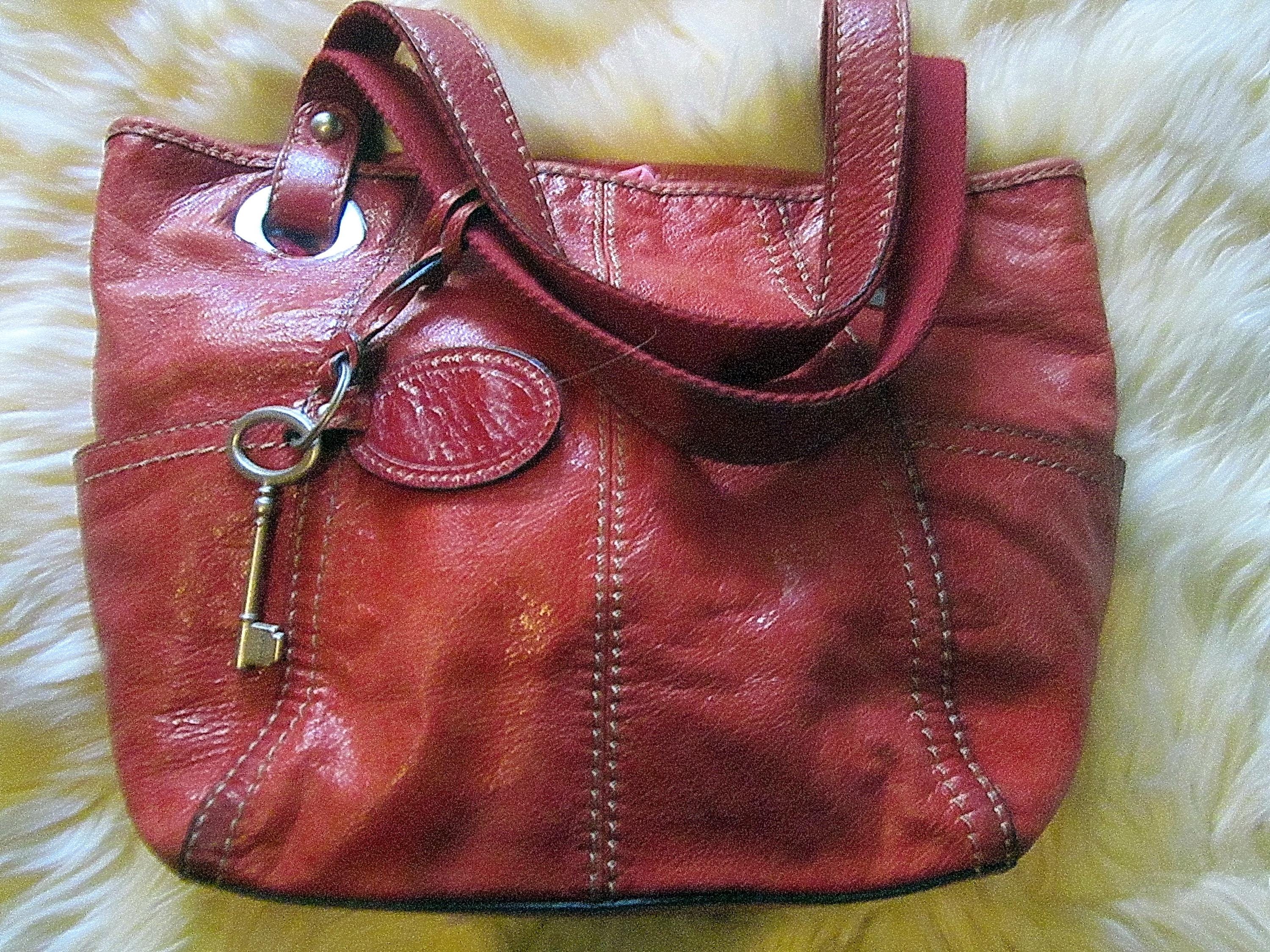 Fossil Leather Bag Etsy